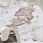 Fester Tisch 300x120 cm aus Metall und gesinterter Steinplatte - Valmira Viadurini