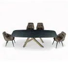 Fester Barrel-Tisch mit Laminatplatte, hergestellt in Italien – Settimmio Viadurini