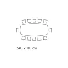 Fester tonnenförmiger Tisch aus Keramik und Eschenholz, hergestellt in Italien – Norden Viadurini