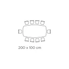 Fester tonnenförmiger Tisch aus Keramik und Eschenholz, hergestellt in Italien – Norden Viadurini