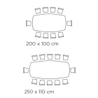 Fester tonnenförmiger Tisch aus Laminat und Eschenholz, hergestellt in Italien – Norden Viadurini