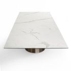 Fester Tisch mit Stahlgestell und Keramikplatte, hergestellt in Italien – Hose Viadurini