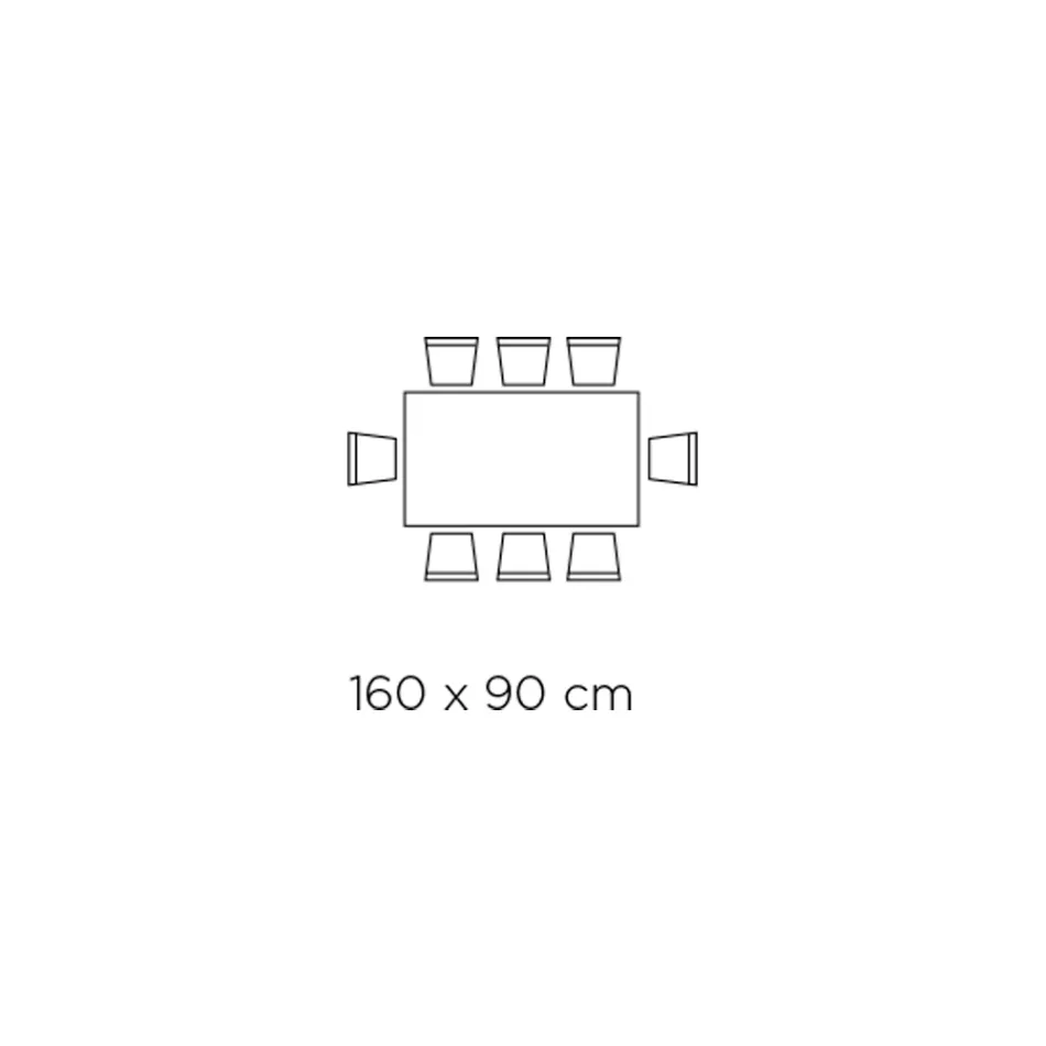 Fester Tisch mit unregelmäßiger entrindeter Kante, hergestellt in Italien – Gläser Viadurini