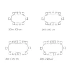 Fester Tisch mit tonnenförmiger Platte aus Keramik, hergestellt in Italien – Settimmio Viadurini