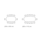 Fester Tisch mit tonnenförmiger Laminatplatte, hergestellt in Italien – Hose Viadurini