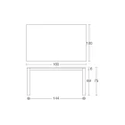 Fester Außentisch aus HPL Alicante und Metallgestell Made in Italy - Carl Viadurini