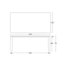Fester Außentisch aus HPL Alicante und Metallgestell Made in Italy - Carl Viadurini