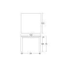 Fester Außentisch aus HPL Alicante und Metallgestell Made in Italy - Carl Viadurini