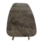 Fester Esstisch aus polierter Emperador-Keramik, hergestellt in Italien – Norden Viadurini