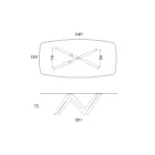 Fester Esstisch aus Glas und starrem Polyurethan, hergestellt in Italien – Lavendel Viadurini