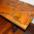Fester rechteckiger Tisch aus Holz und Harz, Design made in Italy Jam