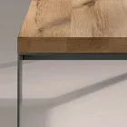 Fester Tisch aus natürlichem Spalteichenfurnier, hergestellt in Italien – Telmerini Viadurini