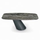 Fester Stahltisch und Keramikplatte, hergestellt in Italien – Hose Viadurini