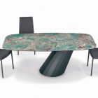 Fester Stahltisch und Keramikplatte, hergestellt in Italien – Hose Viadurini
