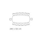 Fester Tisch aus polierter Amazonit-Keramik, hergestellt in Italien – Grotta Viadurini