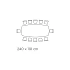 Fester Tisch aus polierter Amazonit-Keramik, hergestellt in Italien – Grotta Viadurini