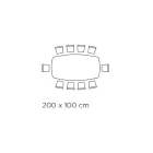 Fester Tisch aus polierter Amazonit-Keramik, hergestellt in Italien – Grotta Viadurini