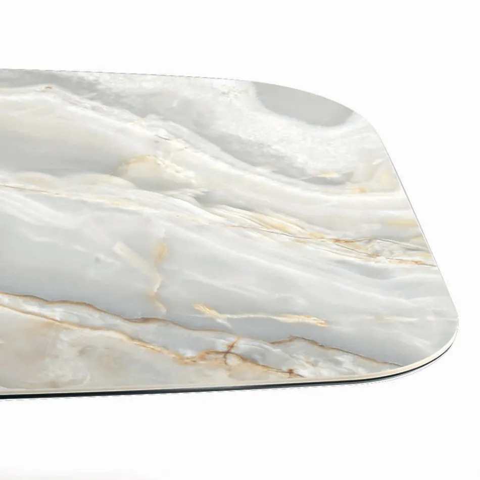 Fester Keramiktisch in verschiedenen Ausführungen und Größen, hergestellt in Italien – Grotta Viadurini