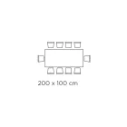 Fester rechteckiger Tisch mit Holzsockel, hergestellt in Italien – Equatore Viadurini