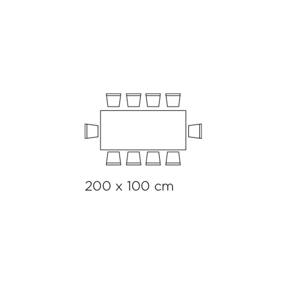 Fester rechteckiger Tisch mit Holzsockel, hergestellt in Italien – Equatore Viadurini