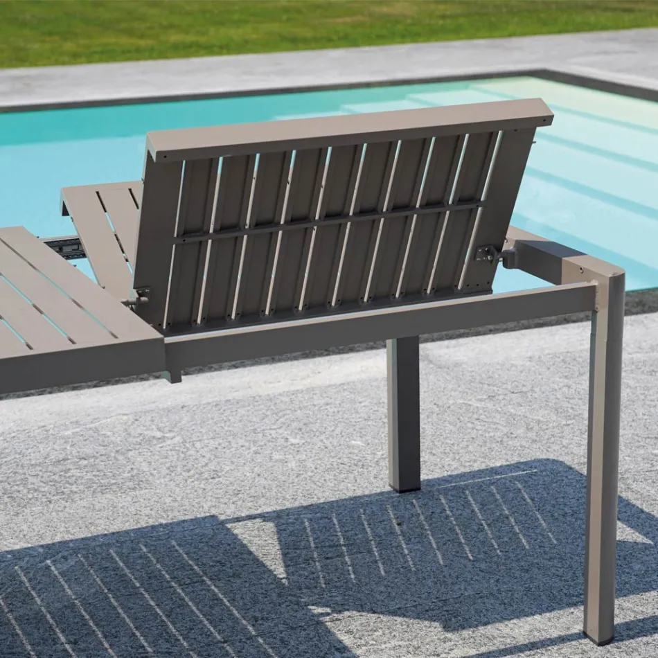 Gartentisch ausziehbar auf 240 cm mit Aluminiumstruktur - Geoffroy Viadurini