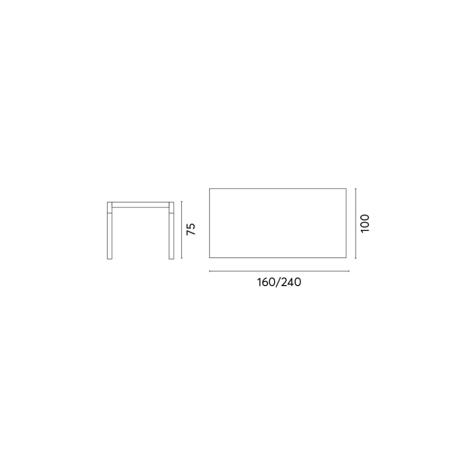 Gartentisch ausziehbar auf 240 cm mit Aluminiumstruktur - Geoffroy Viadurini