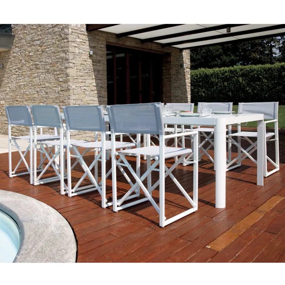 Gartentisch ausziehbar auf 240 cm mit Aluminiumstruktur - Geoffroy Viadurini