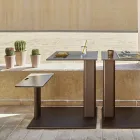 Gartentisch mit Aluminiumsitz Made in Italy - Plinto von Varaschin Viadurini