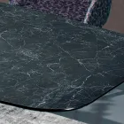 Polierter griechischer Tisch aus schwarzer Keramik, hergestellt in Italien – Grotta Viadurini