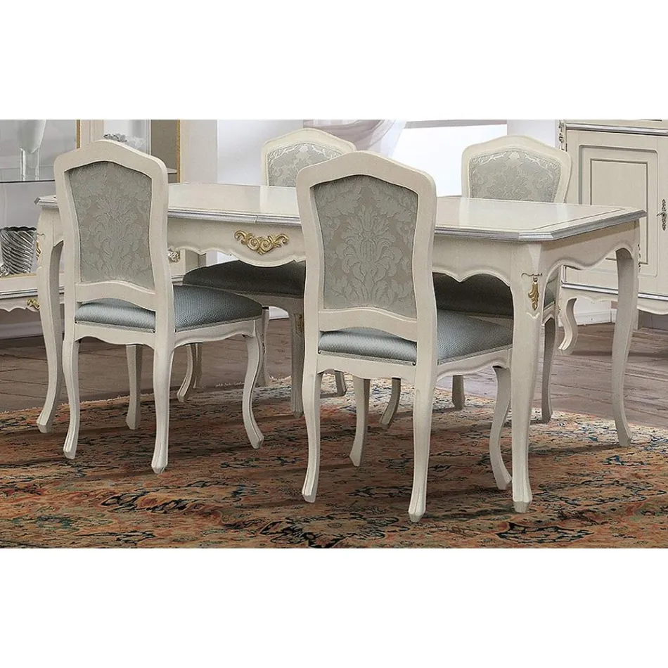 Ausziehbarer Holztisch 280 cm Klassischer Stil Made in Italy - Majesty Viadurini