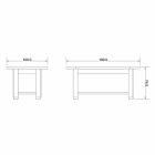 Eichenholztisch im modernen Design, L180x P100cm, Willis Viadurini