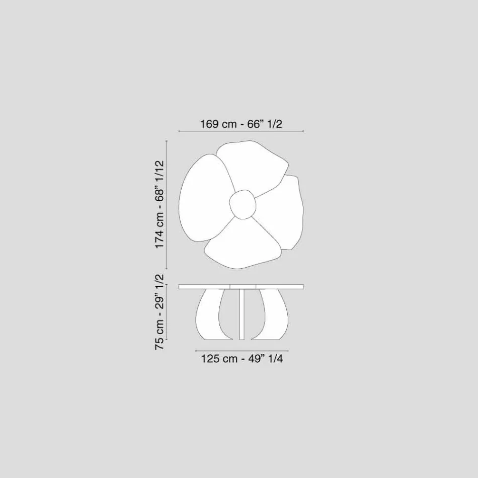in gebürstetem Eichentisch mit Wachsfinish Andy Viadurini