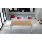 Tisch aus furniertem Holz, ausziehbar bis 325 cm, hergestellt in Italien – 70er Jahre Viadurini