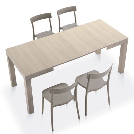 Ausziehbarer Tisch aus Laminatholz bis zu 470 cm, hergestellt in Italien – Gordito Viadurini
