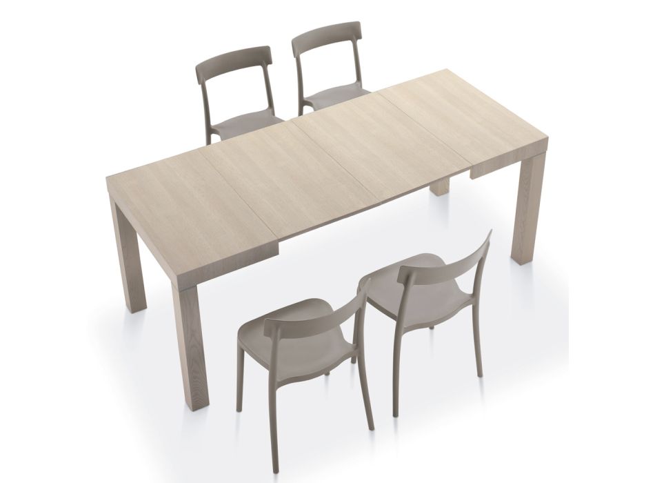 Ausziehbarer Tisch aus Laminatholz bis zu 470 cm, hergestellt in Italien – Gordito Viadurini