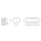 Ausziehbarer Tisch aus Laminatholz bis zu 470 cm, hergestellt in Italien – Gordito Viadurini