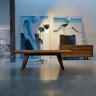 Erder Massivholztisch des modernen Designs natürliche, Antonio Viadurini