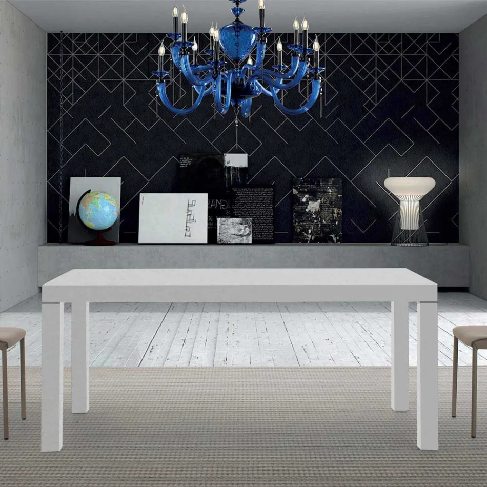 Ausziehbarer Tisch aus Melaminholz bis zu 470 cm, hergestellt in Italien – Gordito Viadurini