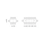 Ausziehbarer Tisch aus Melaminholz bis zu 470 cm, hergestellt in Italien – Gordito Viadurini