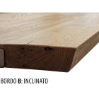 Tisch aus geknoteter Eiche mit Metallgestell Made in Italy - Sebastiano Viadurini