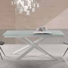 Ausziehbarer Glastisch mit modernem Design - Marliana Viadurini