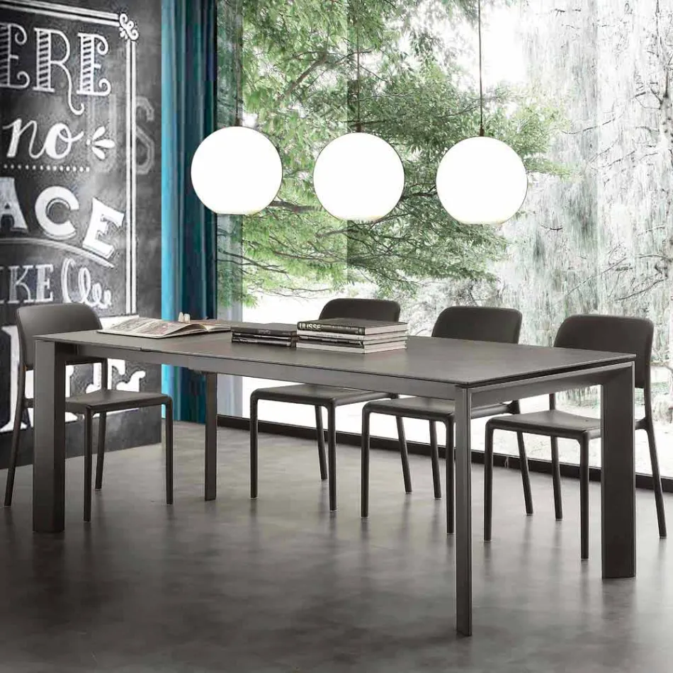 Terni ausziehbarer Glaskeramiktisch bis 240 cm Viadurini