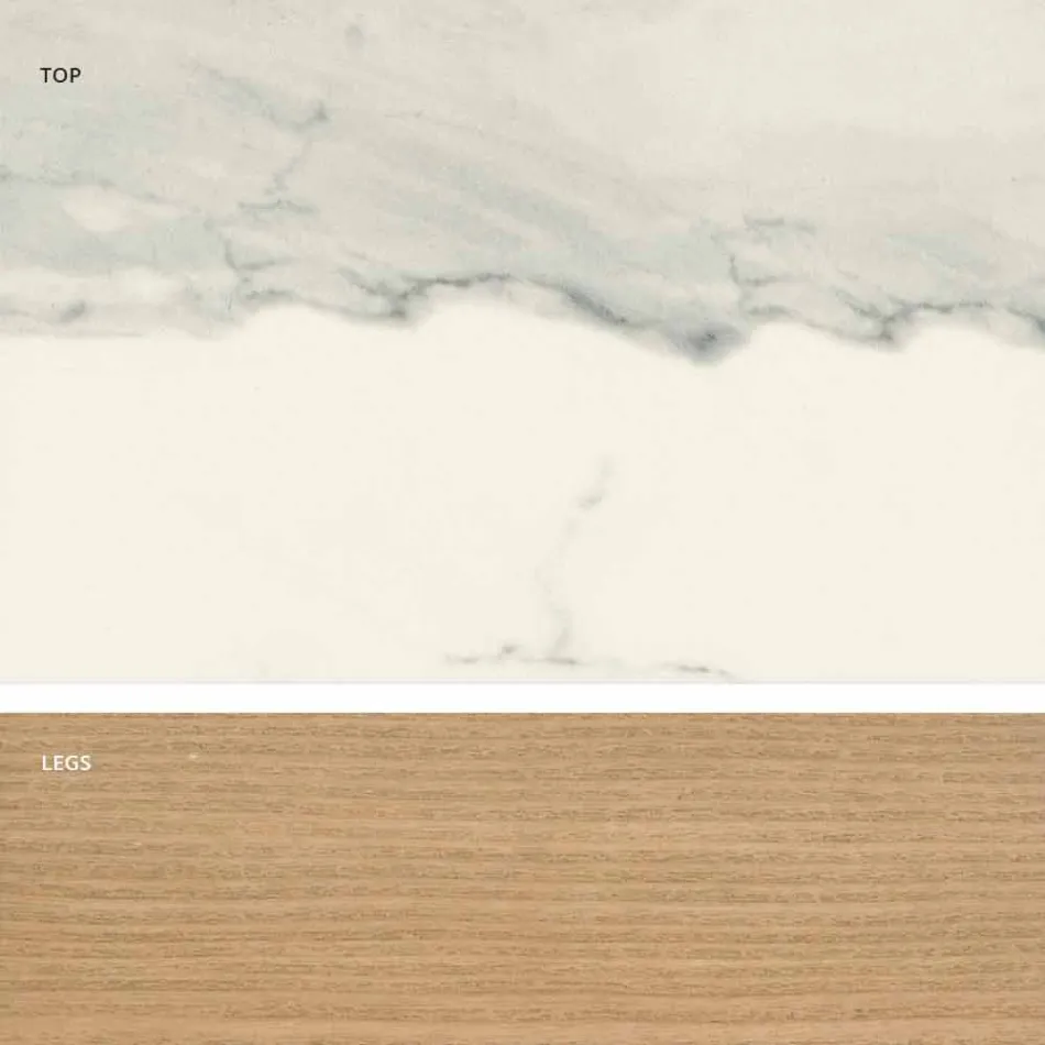 Glaskeramiktisch des modernen Designs hergestellt in Italien, Egisto Viadurini