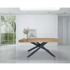 Ausziehbarer Indoor-Tisch aus Massivholz und Metall Made in Italy - Khal Viadurini