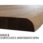 Indoor-Tisch mit Platte und Beinen aus Eiche Made in Italy - Geolier Viadurini