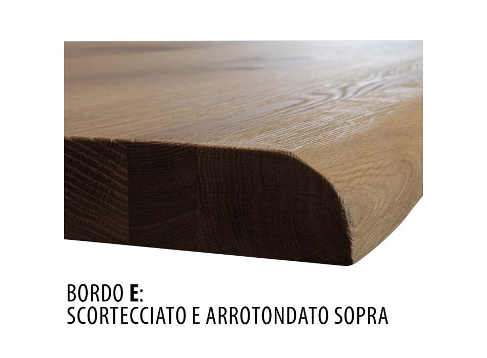 Indoor-Tisch mit Platte und Beinen aus Eiche Made in Italy - Geolier Viadurini