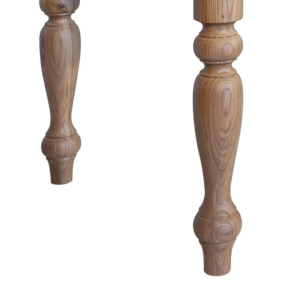 Indoor-Tisch mit Platte und Beinen aus Eiche Made in Italy - Geolier Viadurini