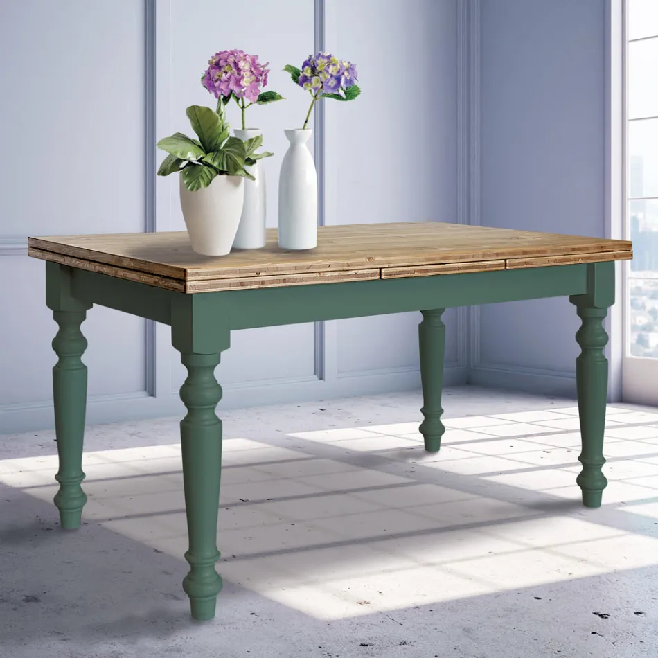 Ausziehbarer Wohnzimmertisch aus nordischer Tanne Made in Italy - Benidorm Viadurini