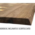 Wohnzimmertisch aus massiver Eiche mit Metallgestell oben Made in Italy - Cedric Viadurini