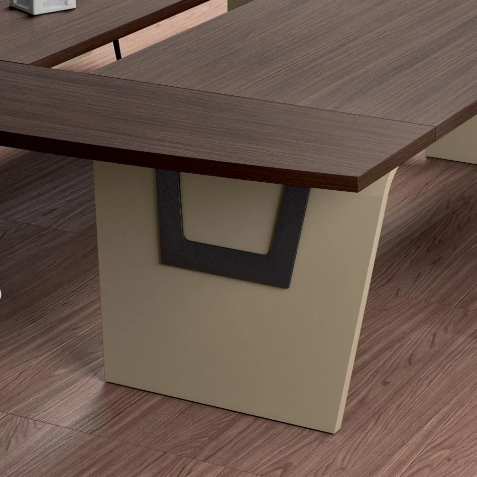 Besprechungstisch aus Melamin von Andrea Stramigioli - Butterfly Viadurini